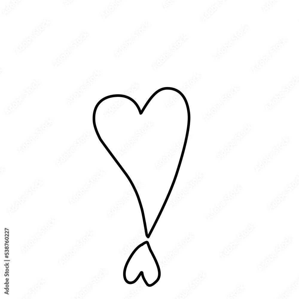 Doodle Line Heart Doodle Line Heart