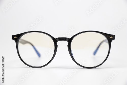 glasses on white background