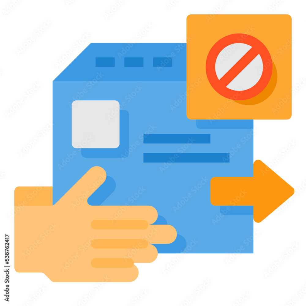 ban flat icon ban flat icon