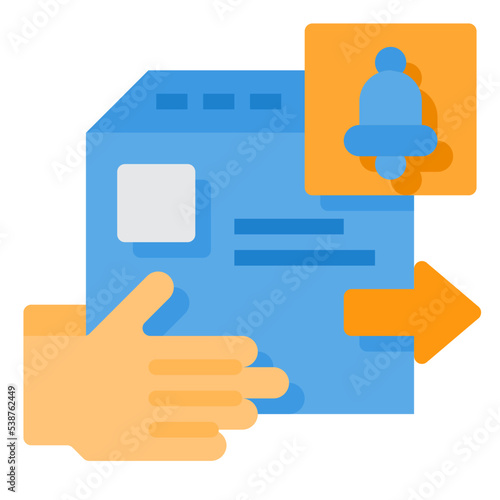 notification flat icon
