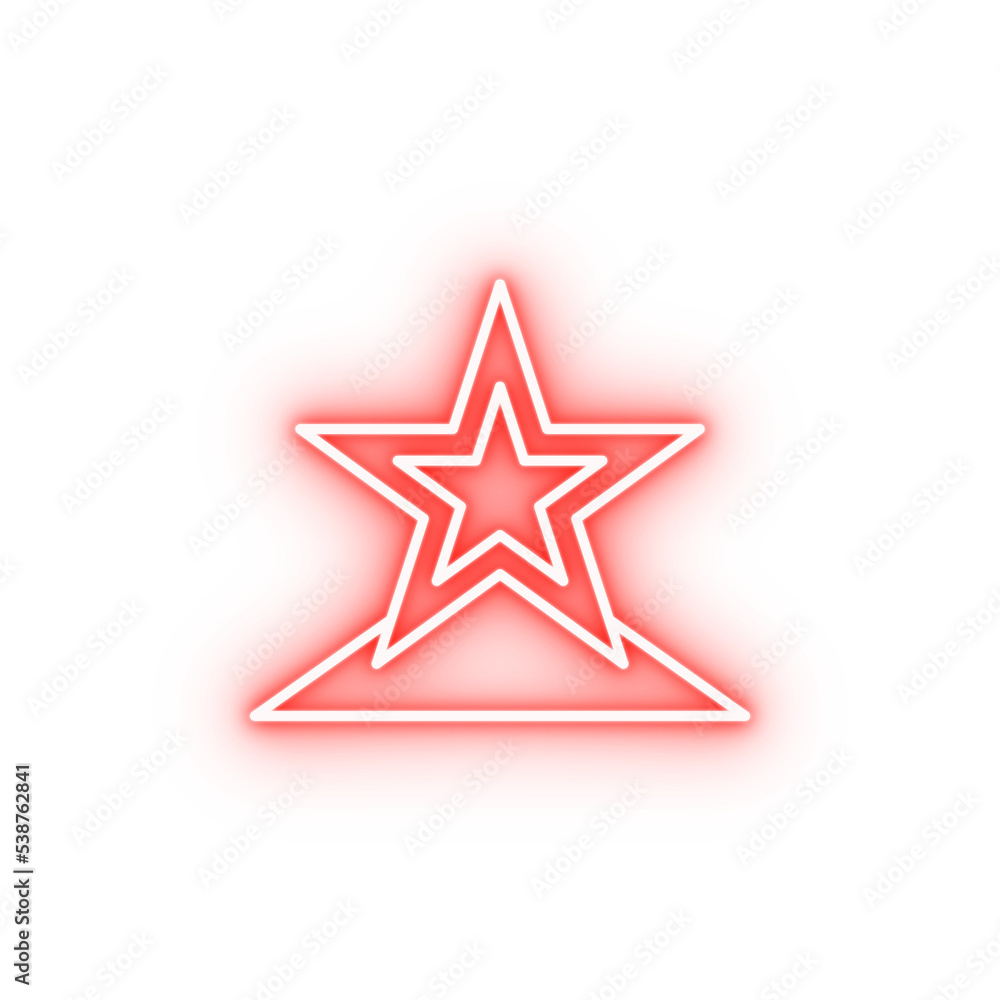 Fototapeta premium star medal neon icon