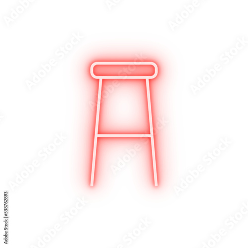 stool neon icon