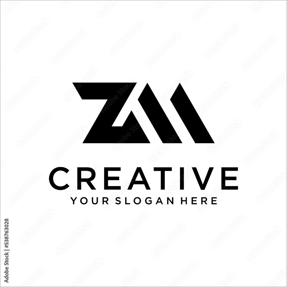 Fototapeta premium ZM Letter Logo Design Template
