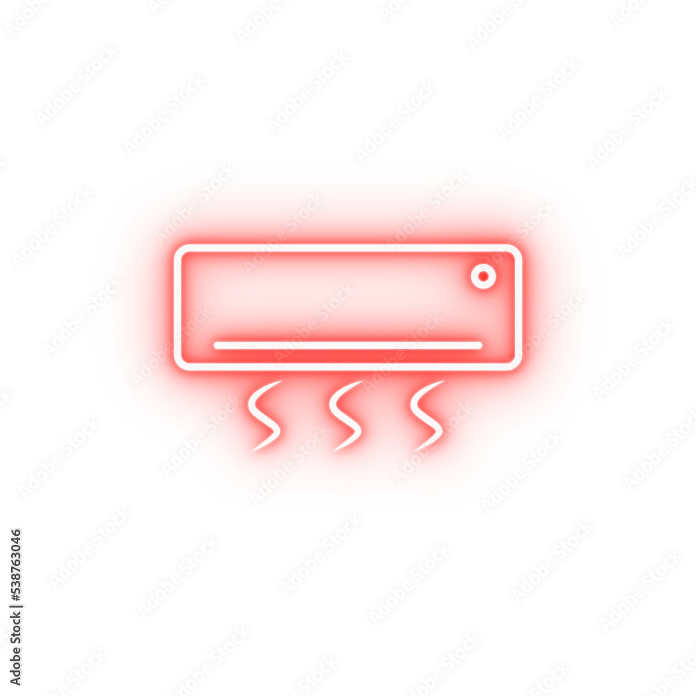 Fototapeta premium air conditioning neon icon