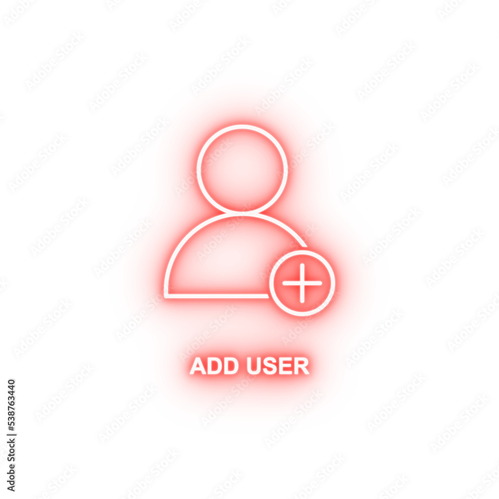 add user sign neon icon add user sign neon icon
