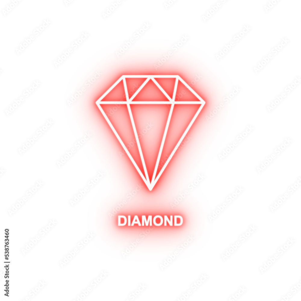 diamond neon icon diamond neon icon