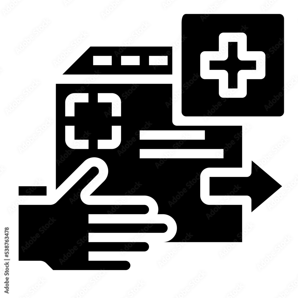 Obraz premium add glyph icon