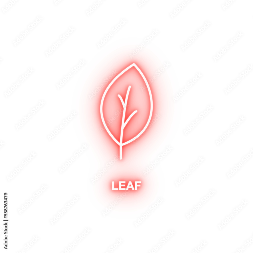 leaf neon icon