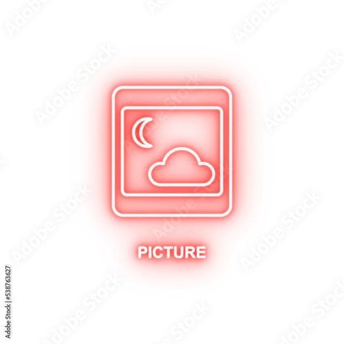 picture neon icon