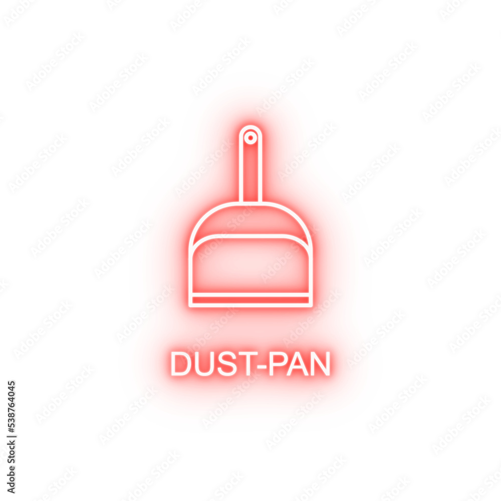 Fototapeta premium dust pan neon icon