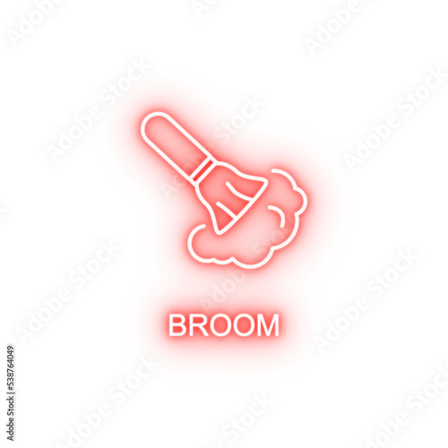 broom neon icon