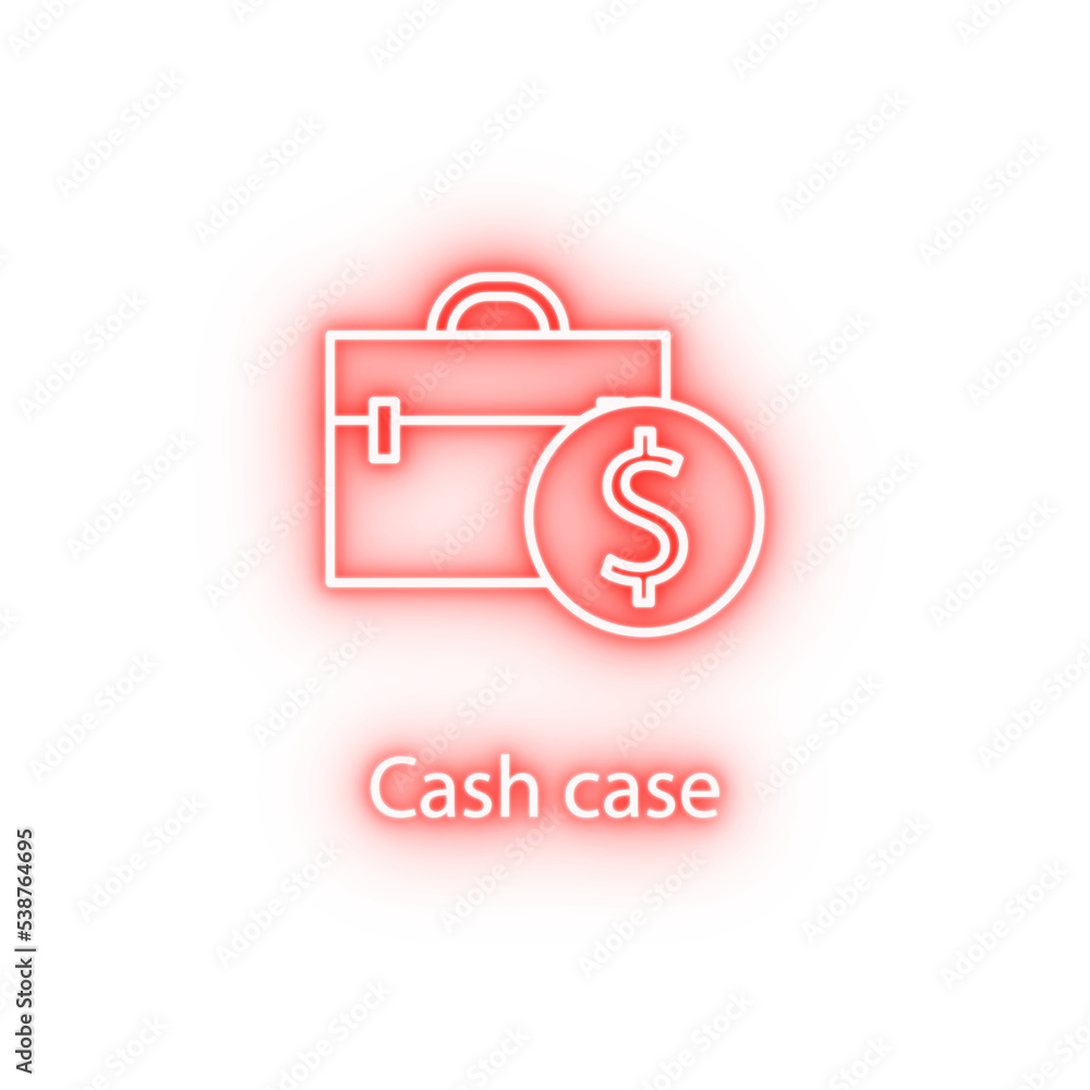 cash case neon icon cash case neon icon