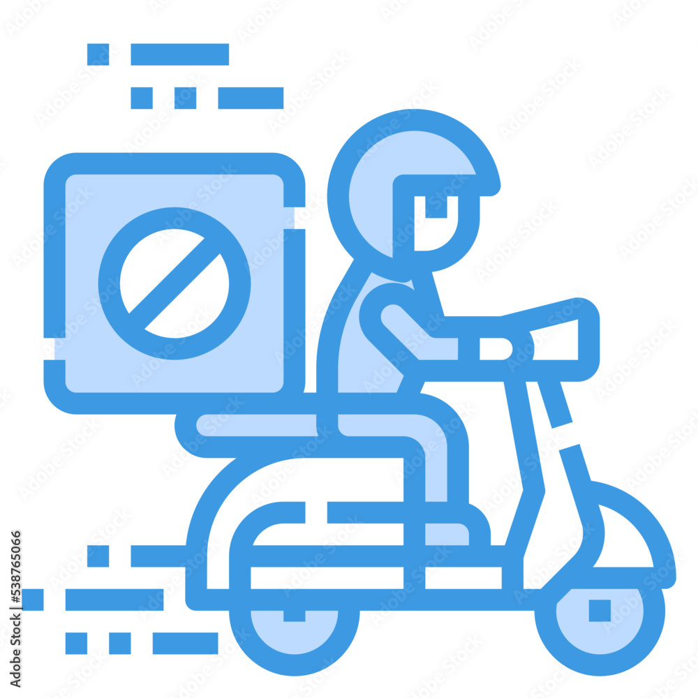 ban blue outline icon