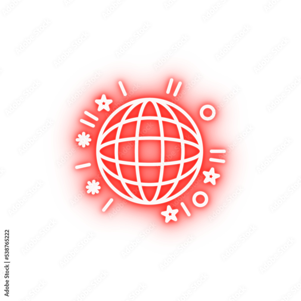 disco ball dusk style neon icon disco ball dusk style neon icon