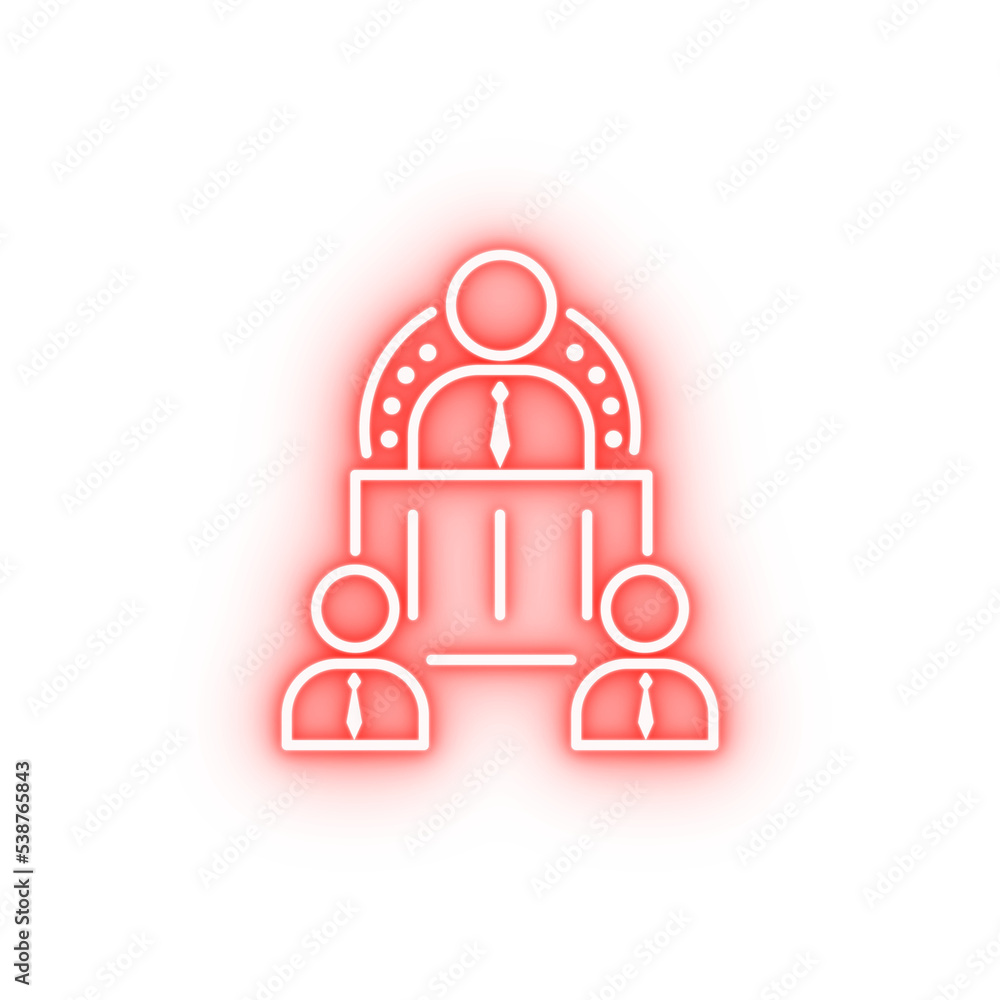 Fototapeta premium group member staff win neon icon