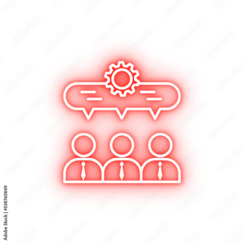 partnership team worker neon icon partnership team worker neon icon