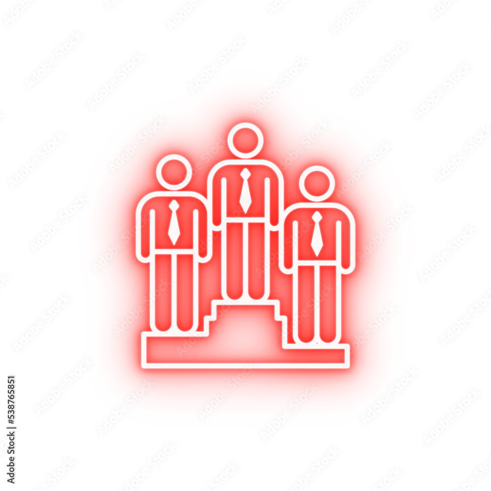 connection staff team neon icon