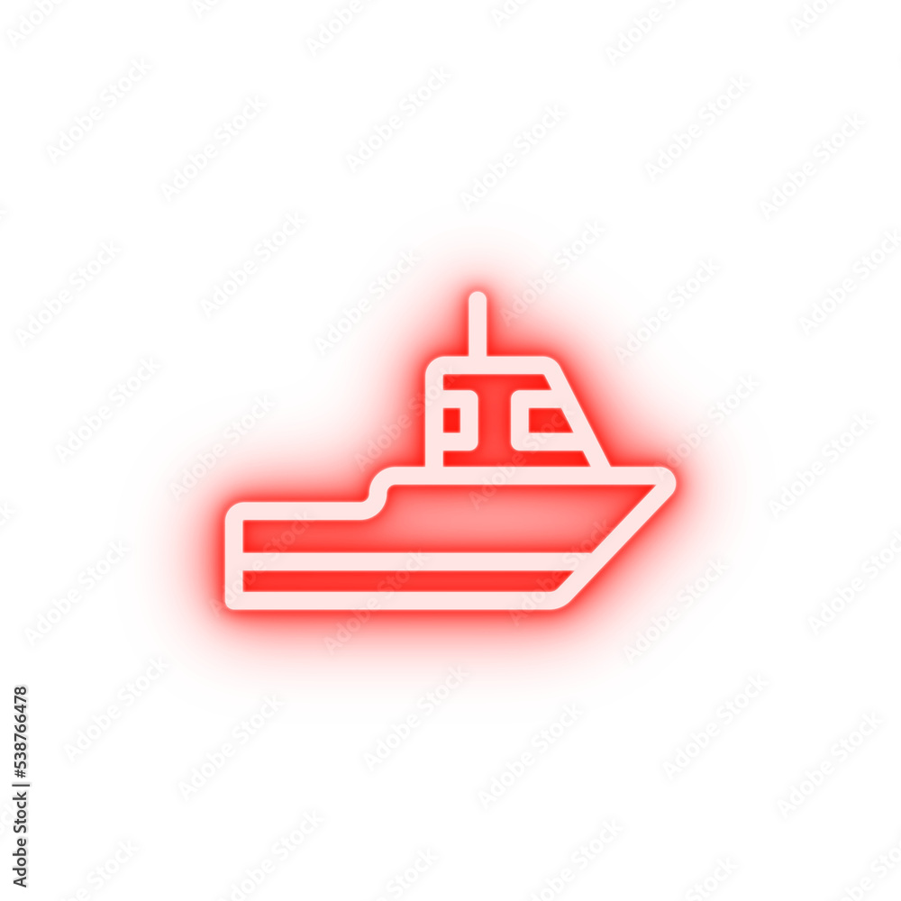 sailboat neon icon sailboat neon icon