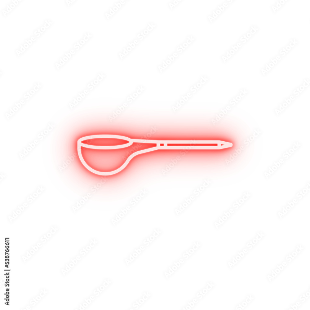 Russian culture spoon wooden neon icon Russian culture spoon wooden neon icon
