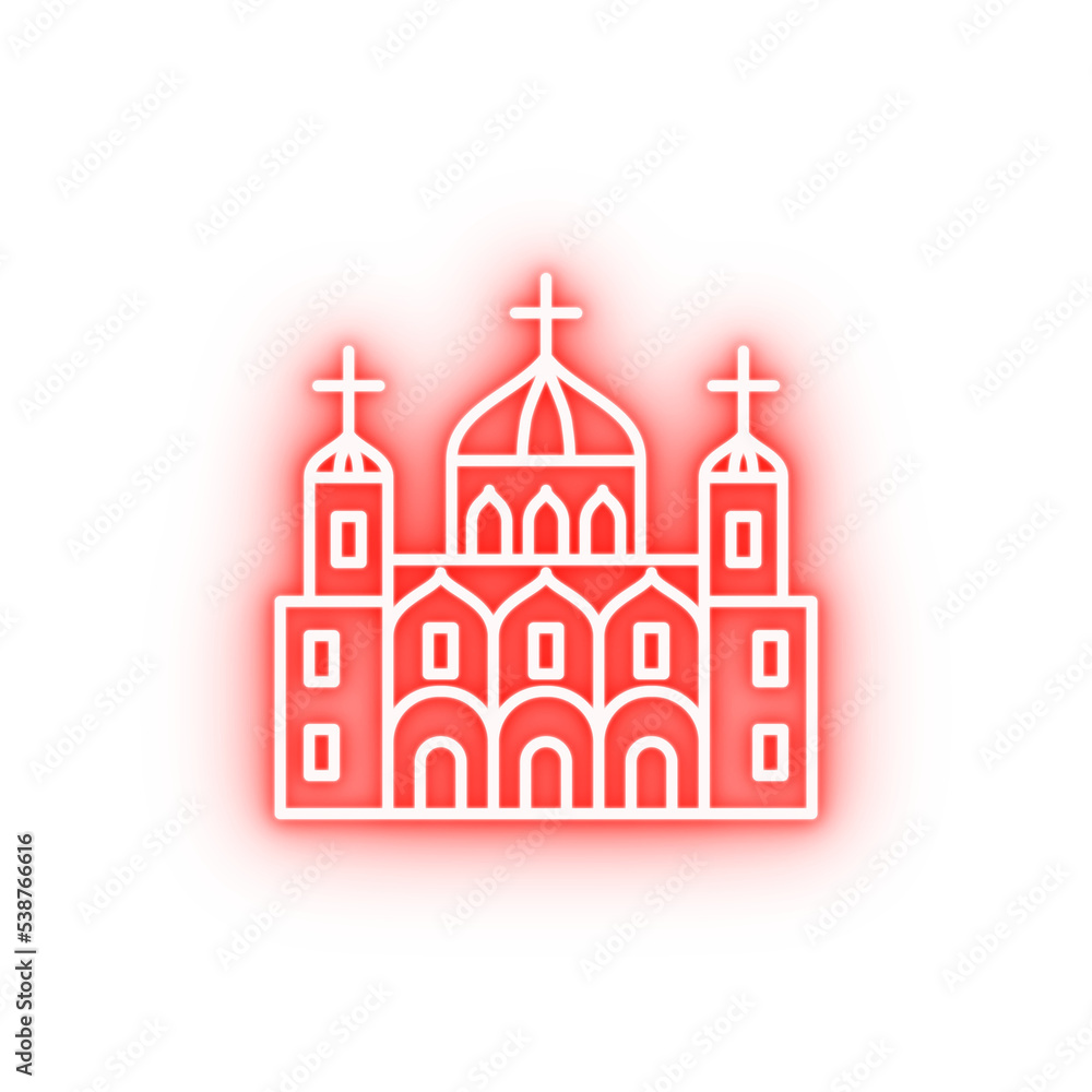 Russian culture Christianity church neon icon