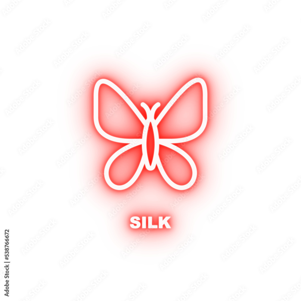 Silk neon icon