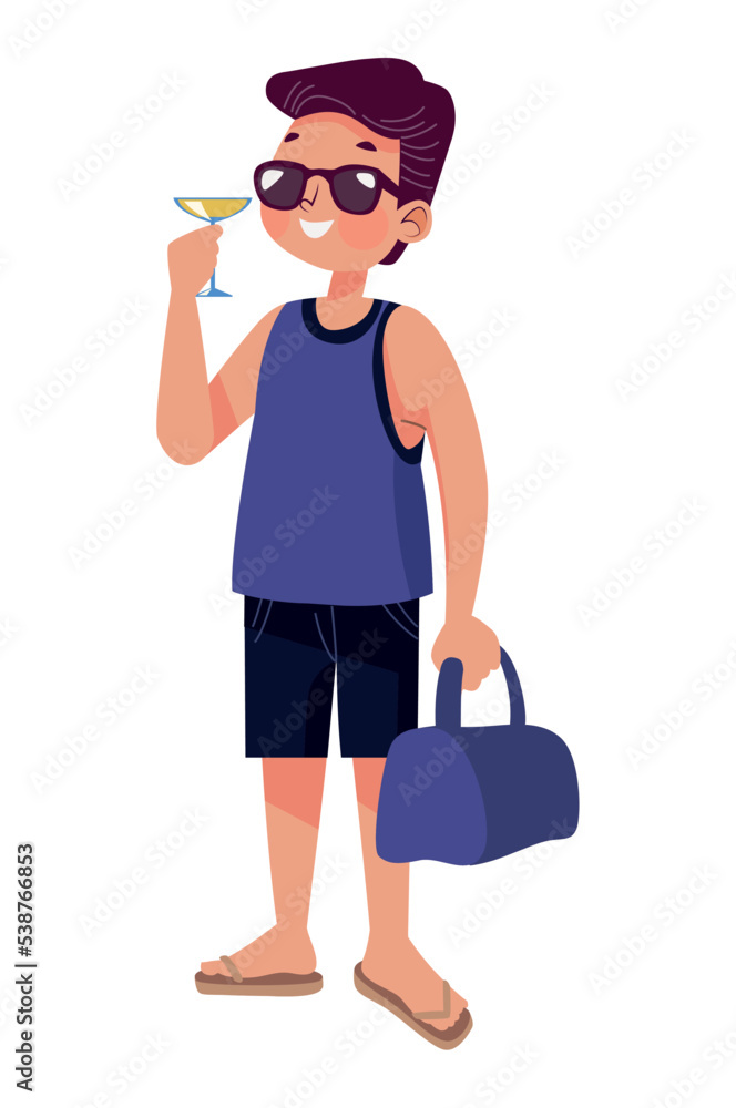 male tourist drinking cocktail male tourist drinking cocktail