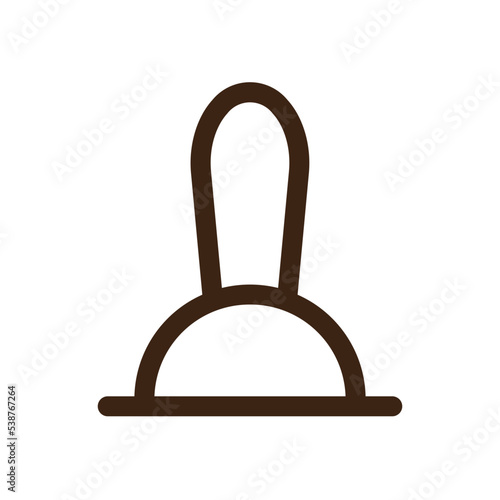 plunger toilet outline icon
