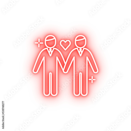 gay legal marry neon icon