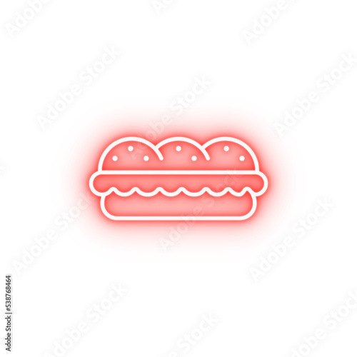 burger neon icon
