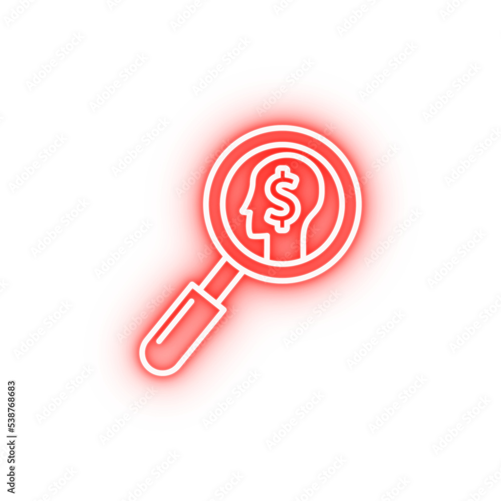 finance search 2 colored line neon icon finance search 2 colored line neon icon