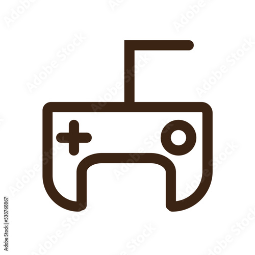gamepad joystick outline icon