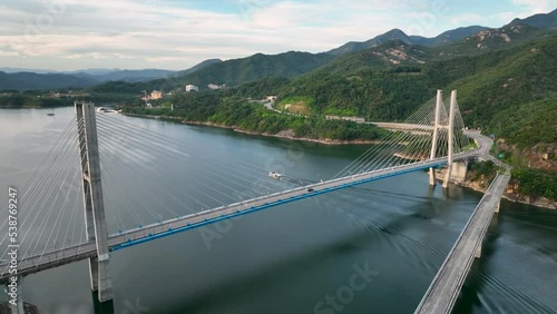 Cheongpung Bridge at Chungjuho Lake. 충주호 청풍대교 photo