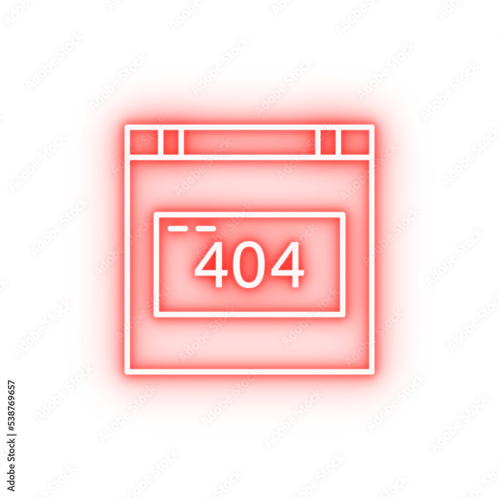 creativity technology error 404 neon icon creativity technology error 404 neon icon