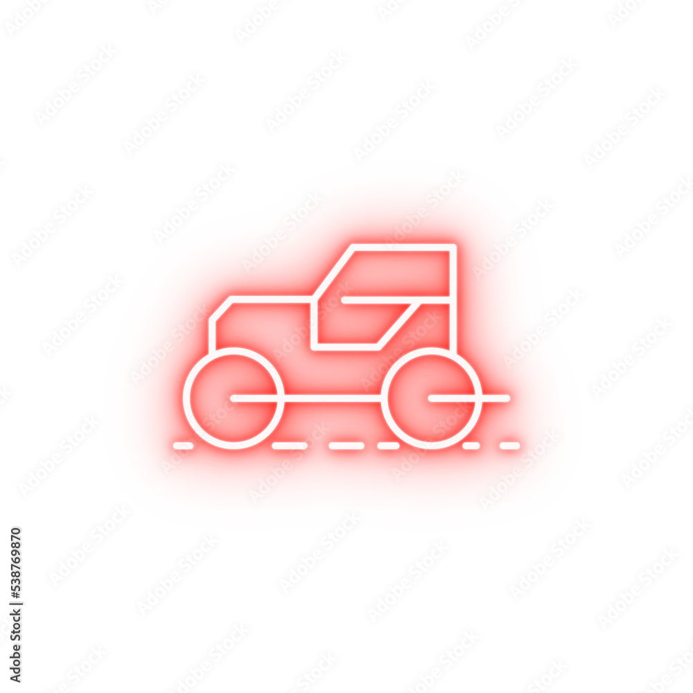 asphalt stacker outline neon icon asphalt stacker outline neon icon