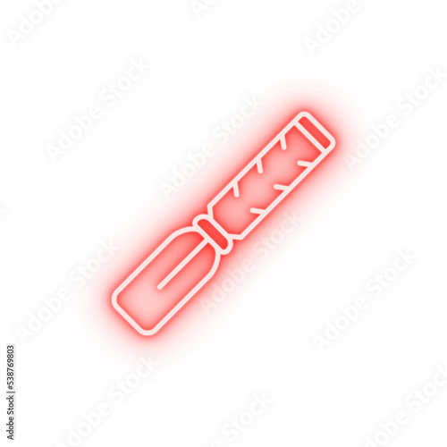 Rasp tool neon icon
