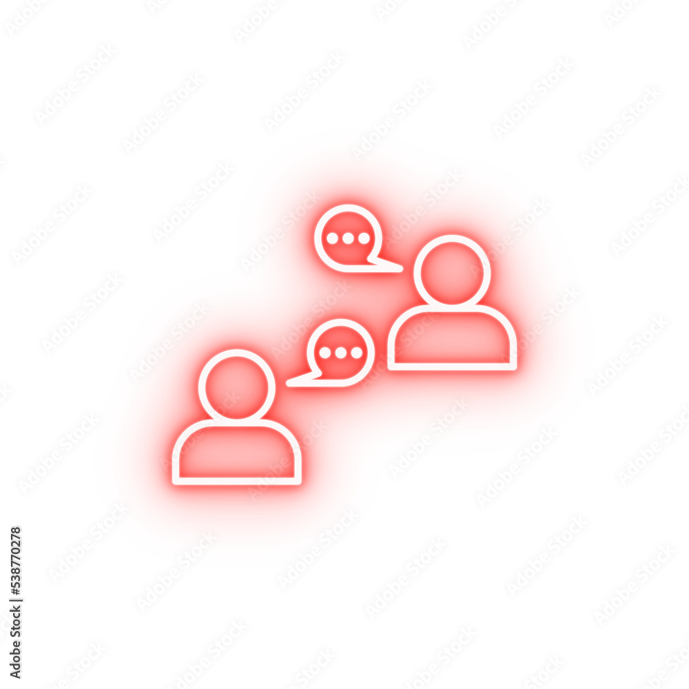 Obraz premium Conversation communication neon icon