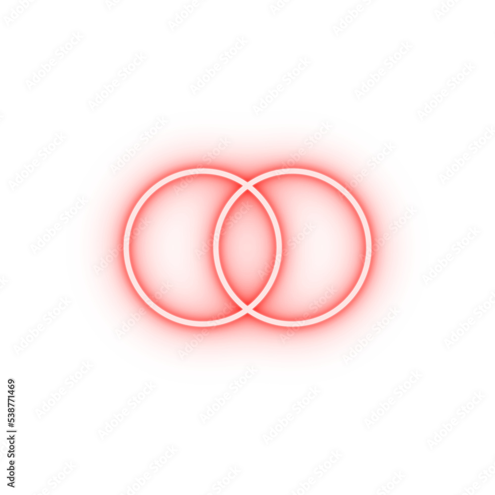 circles chart line neon icon circles chart line neon icon
