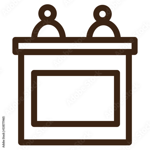 judge justice outline icon