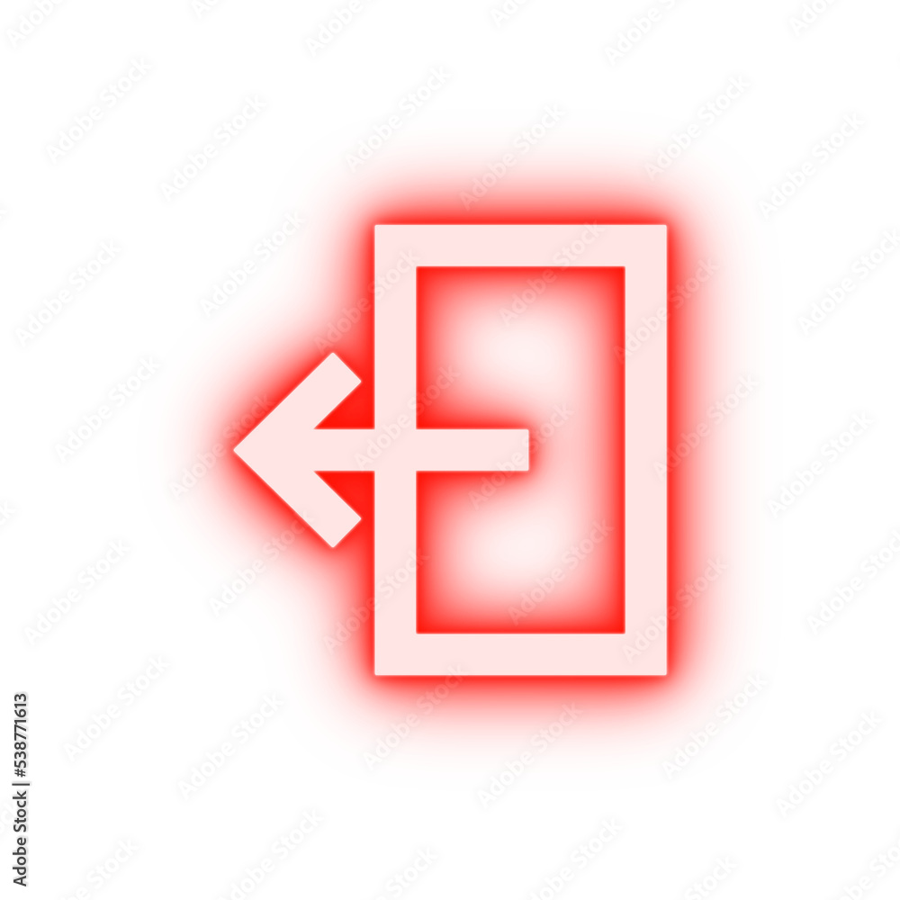 Obraz premium exit neon icon