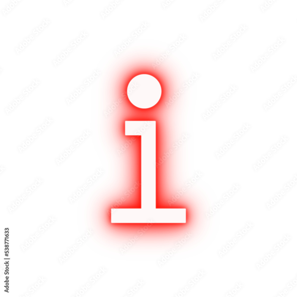 information character neon icon