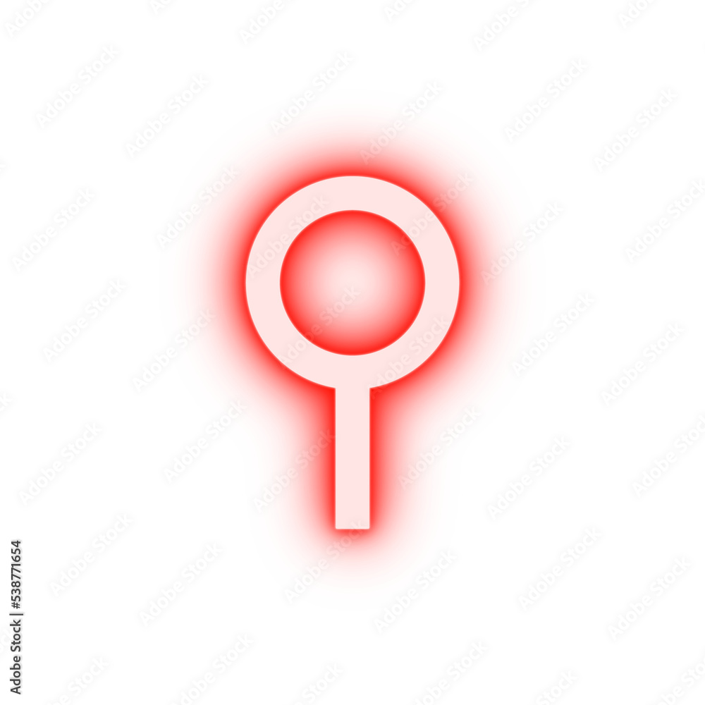 magnifier neon icon magnifier neon icon