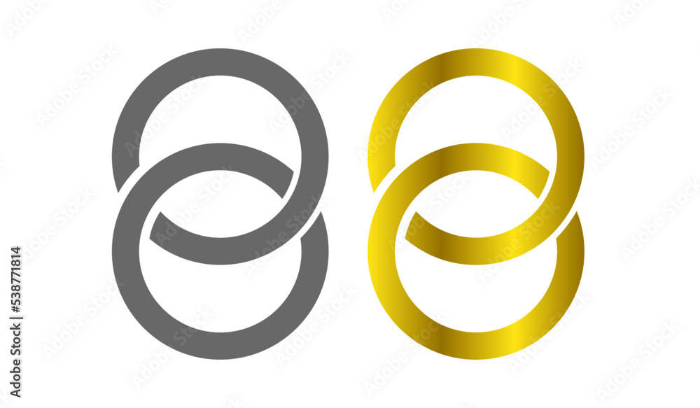 8 Golden ring logo concept for branding design. Elegant and