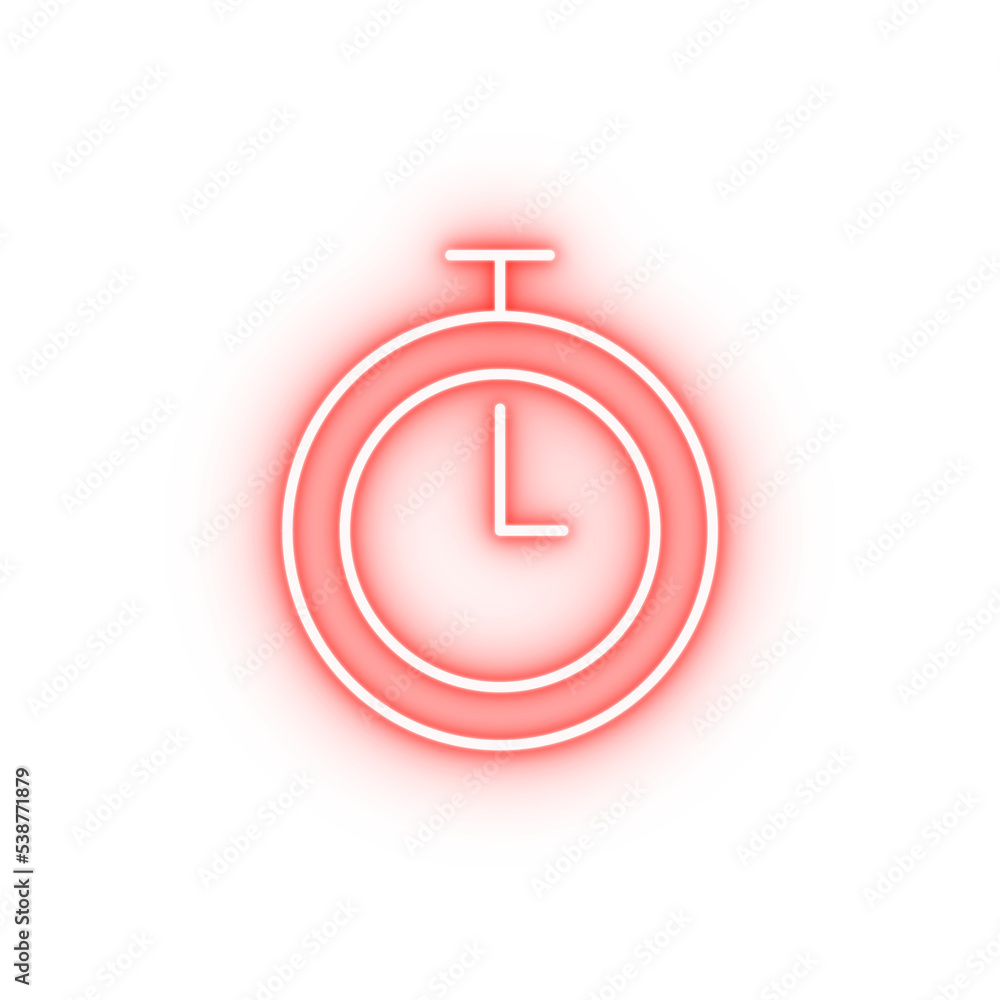 sport timer neon icon sport timer neon icon