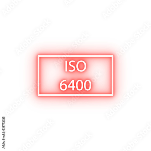 ISO 6400 neon icon