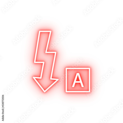 auto flash neon icon