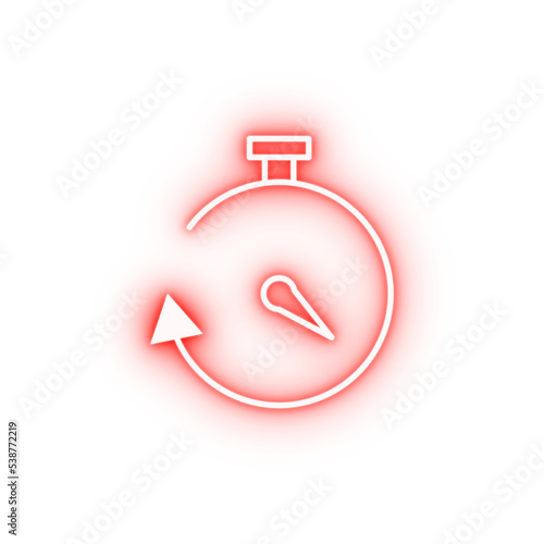 delivery time neon icon