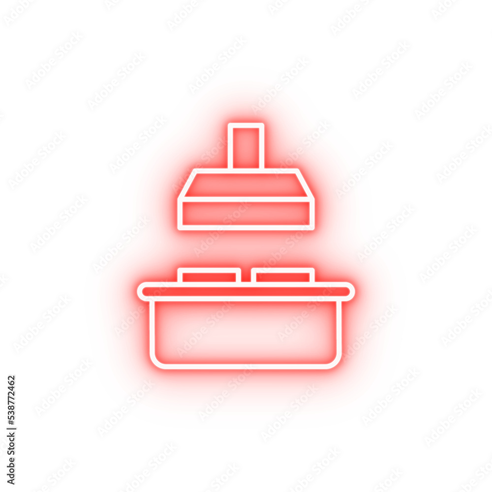 Obraz premium stove neon icon