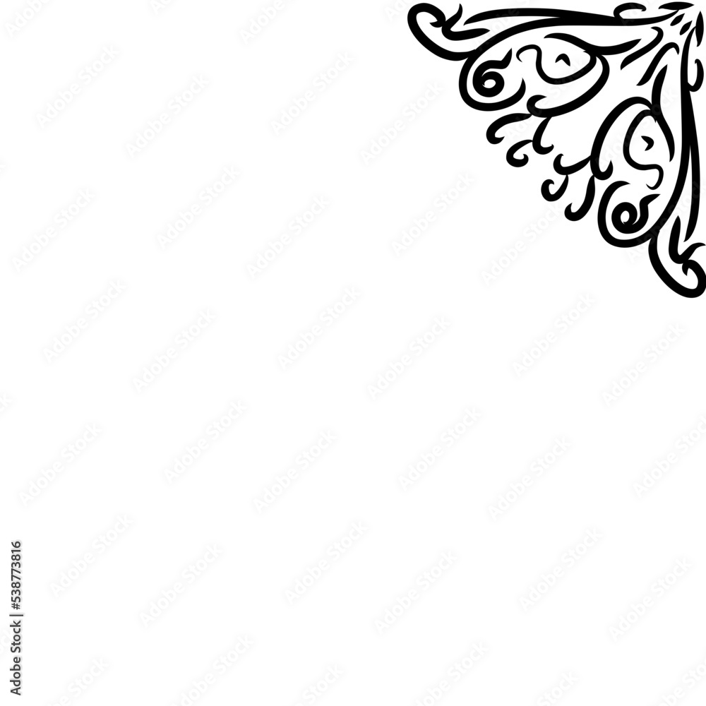 swirl corner border swirl corner border