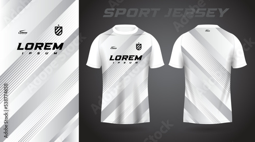 white gray shirt sport jersey design