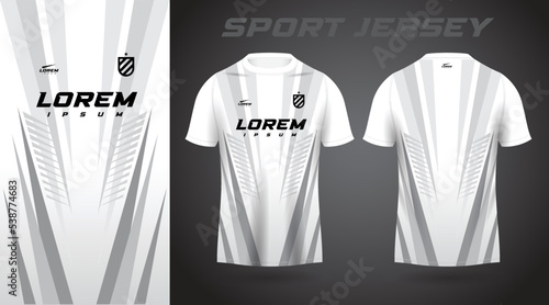 white gray shirt sport jersey design